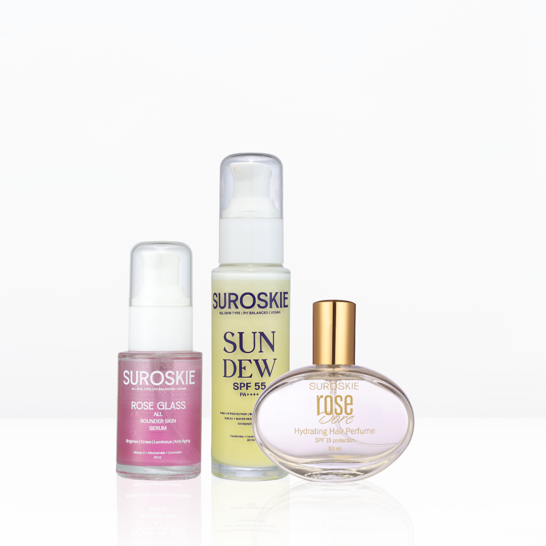 GOLDEN GODDESS GLOW ( 1.All Rounder Serum + 2.Sunscreen + 3.Rose Dore )
