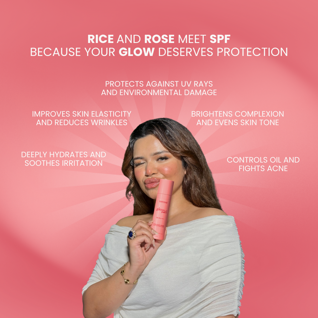 Glow Up Juice Spf 35 PA++++  Rice & Rose Dewy Spf Toner Mist