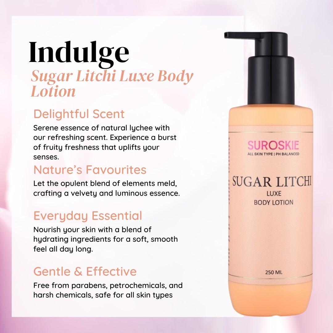 Sugar Litchi Body Lotion with PH Balanced (250ML)