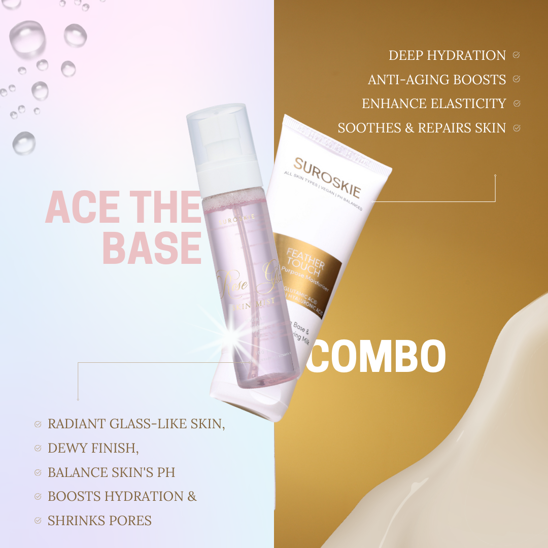 ACE Your Base Combo ( Rose Glass Skin Mist + Feather Touch Moisturiser )