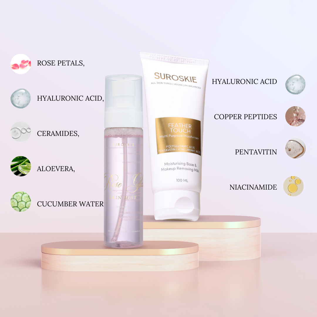 ACE Your Base Combo ( Rose Glass Skin Mist + Feather Touch Moisturiser )