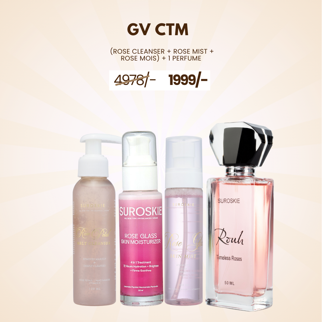 GV CTM ( ROSE CLEANSER + ROSE MIST + ROSE MOIS ) + 1 PERFUME
