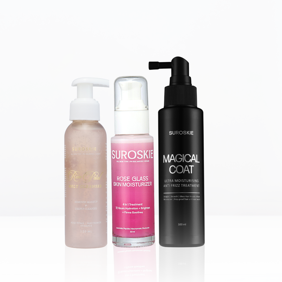 FLAWLESS ROSE CARE COMBO ( 1.Rose Petal Cleanser + 2.Rose Moisturizer + 3.Magical Coat )