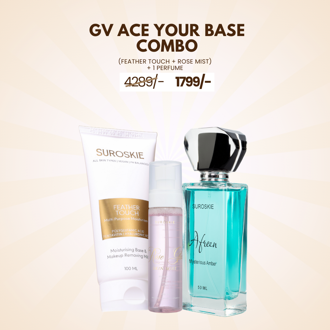 GV ACE YOUR BASE COMBO (FEATHER TOUCH + ROSE MIST ) + 1 PERFUME