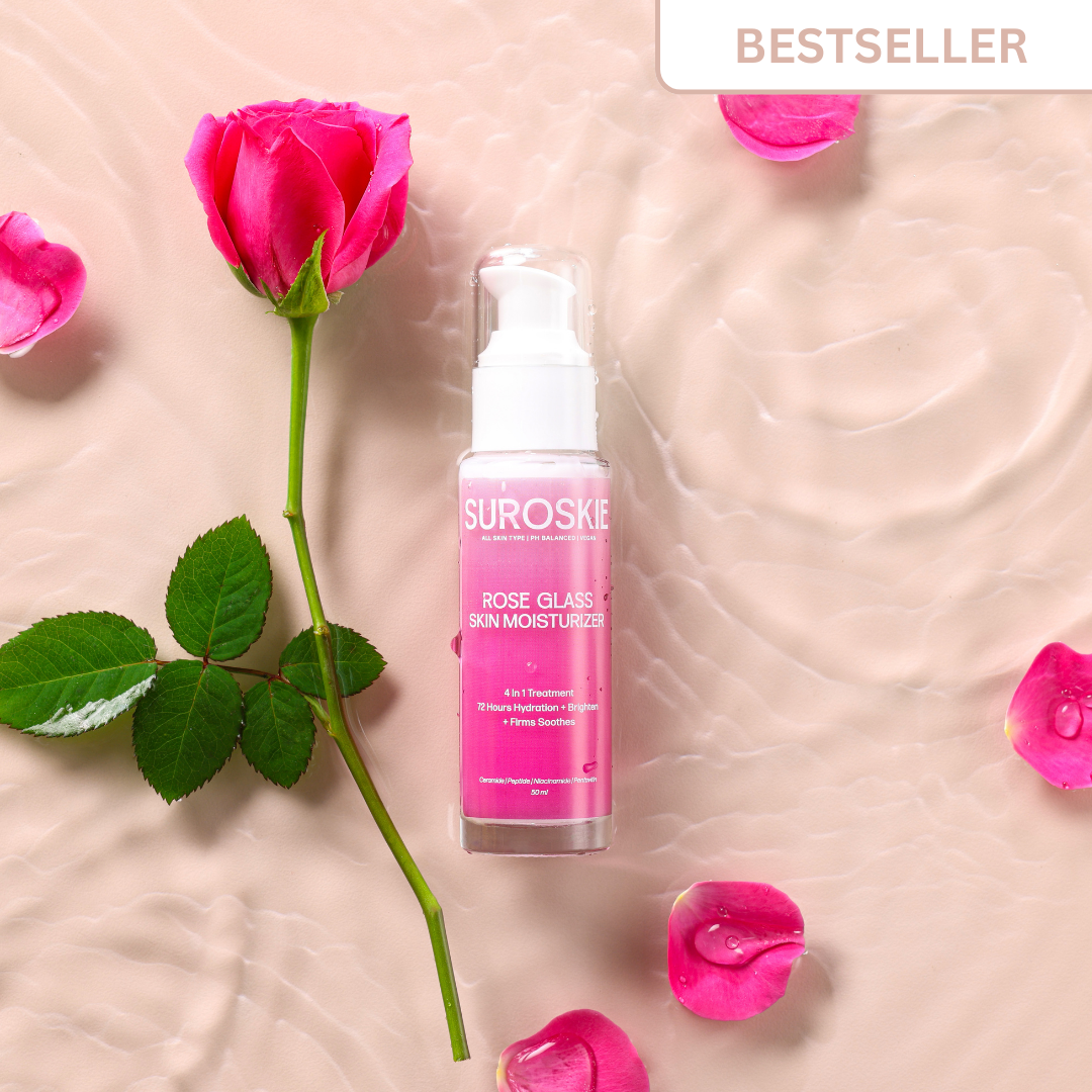 Suroskie Rose Glass - Hydration Moisturizer with Copper Peptides & Ceramides - Hydration, Barrier Repair, Lightweight, Suitable for All Skin Type (50ml)