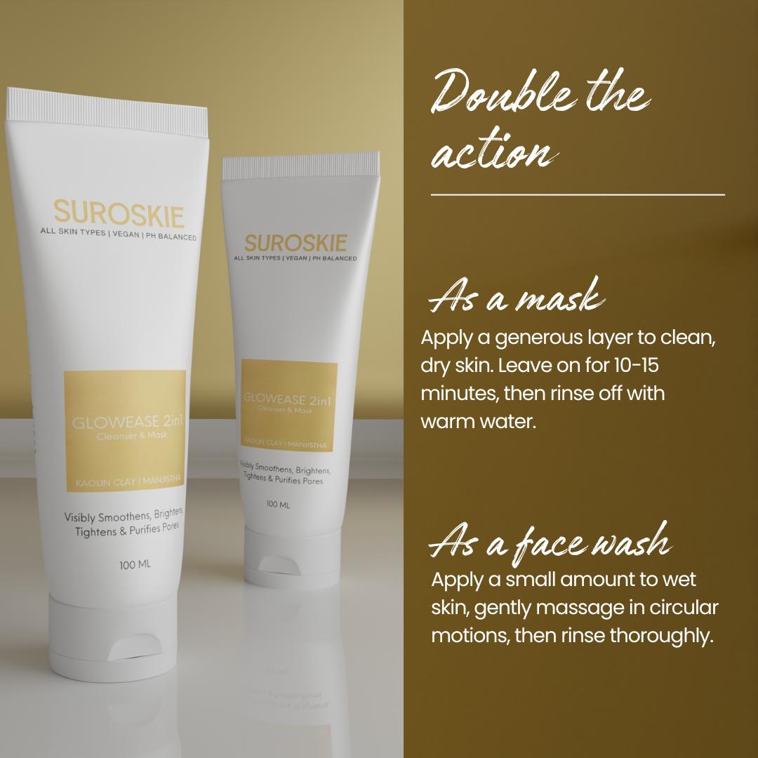 GlowEase 2in1 Cleanser & Mask