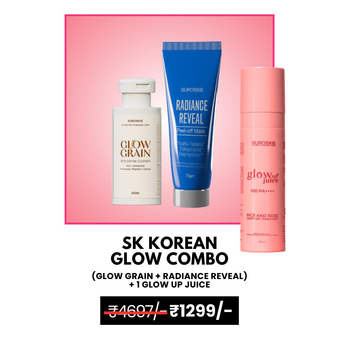 Korean Glow Combo ( Glow Grain + Radiance Reveal + Glow Up Juice )