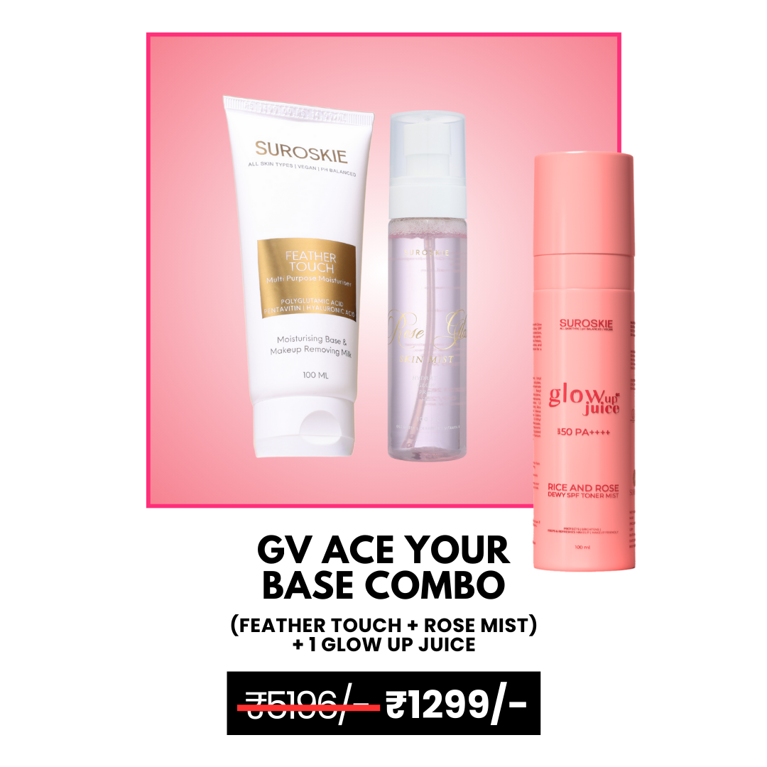 Ace Your Base ( Feather Touch + Rose Glass Mist + Glow Up Juice )