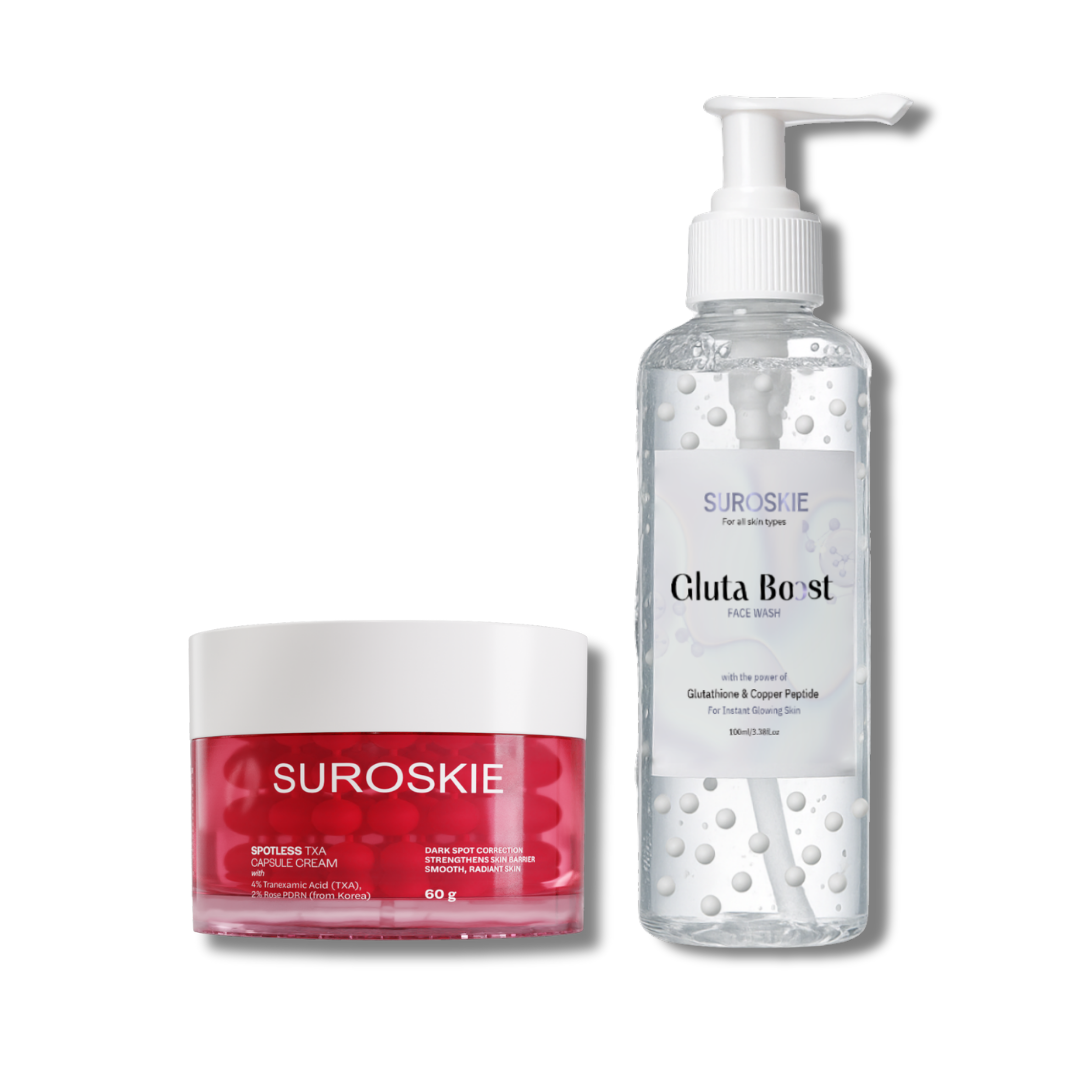 SPOTLESS TXA CAPSULE CREAM + Gluta Boost Facewash Combo