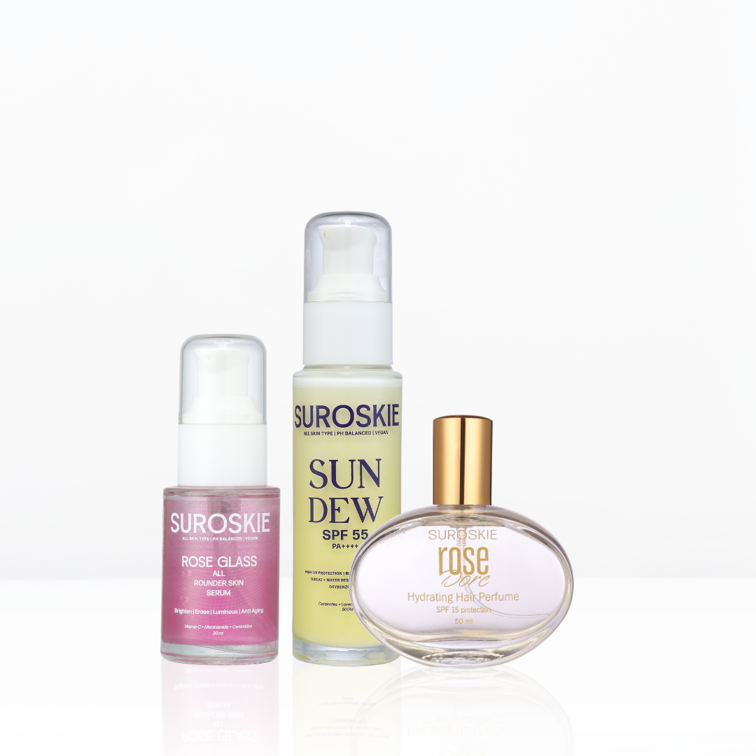 GOLDEN GODDESS GLOW ( 1.All Rounder Serum  +  2.Sunscreen  +  3.Rose Dore )