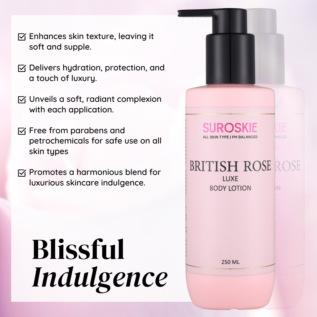 British Rose Body Lotion with Shea and Cocoa Butter Lotion