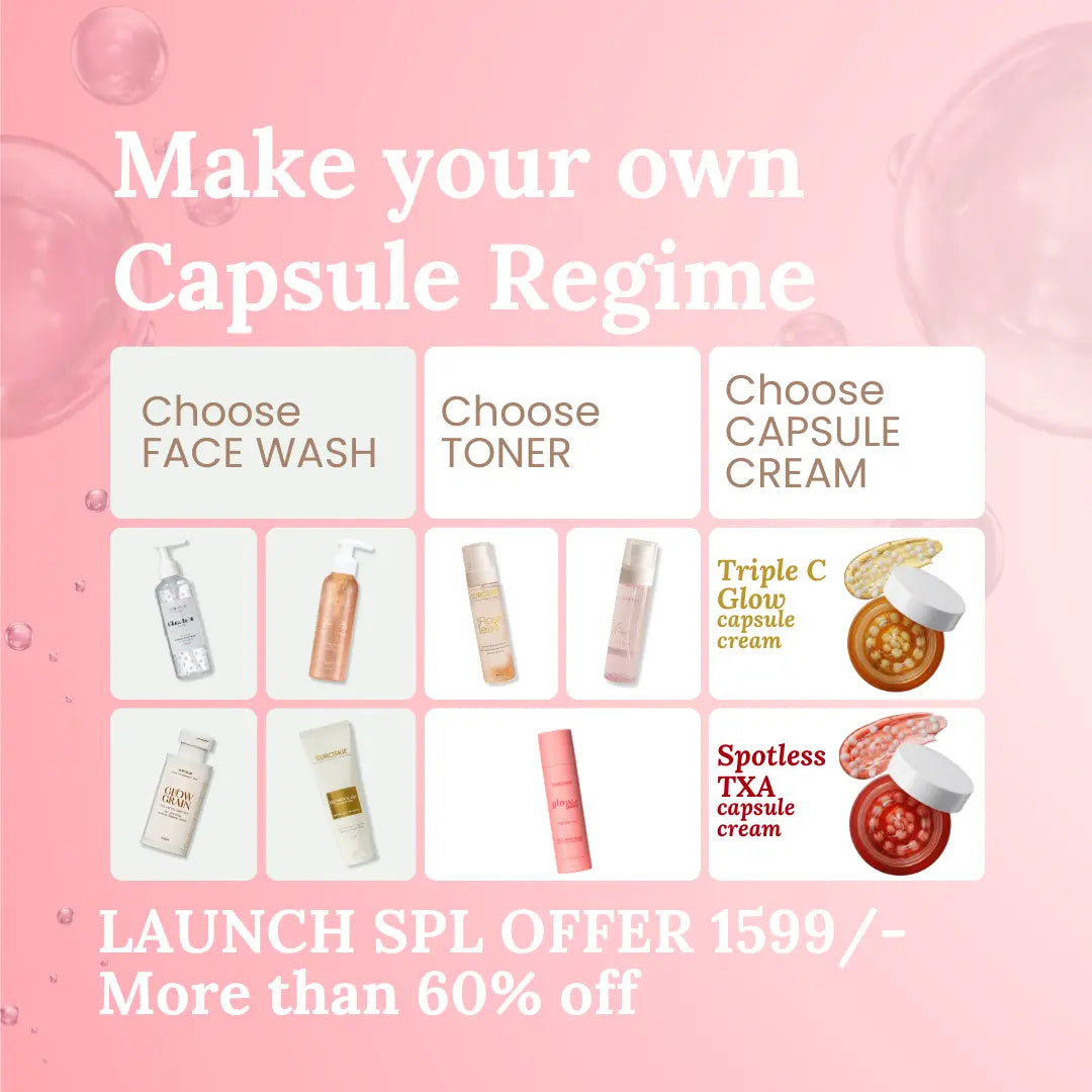 ⁠Capsule Regime ( Any Face wash + Face Toner + Glow Capsule Cream )