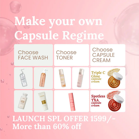 ⁠Capsule Regime ( Any Face wash + Face Toner + Glow Capsule Cream )