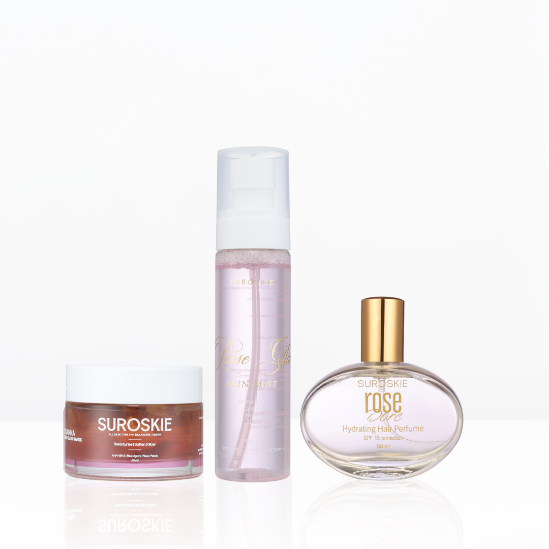 GLOW GETTER TRIO ( 1.Rose Skin Mist  +  2.Rosanna Glow Mask  +  3.Rose Dore )