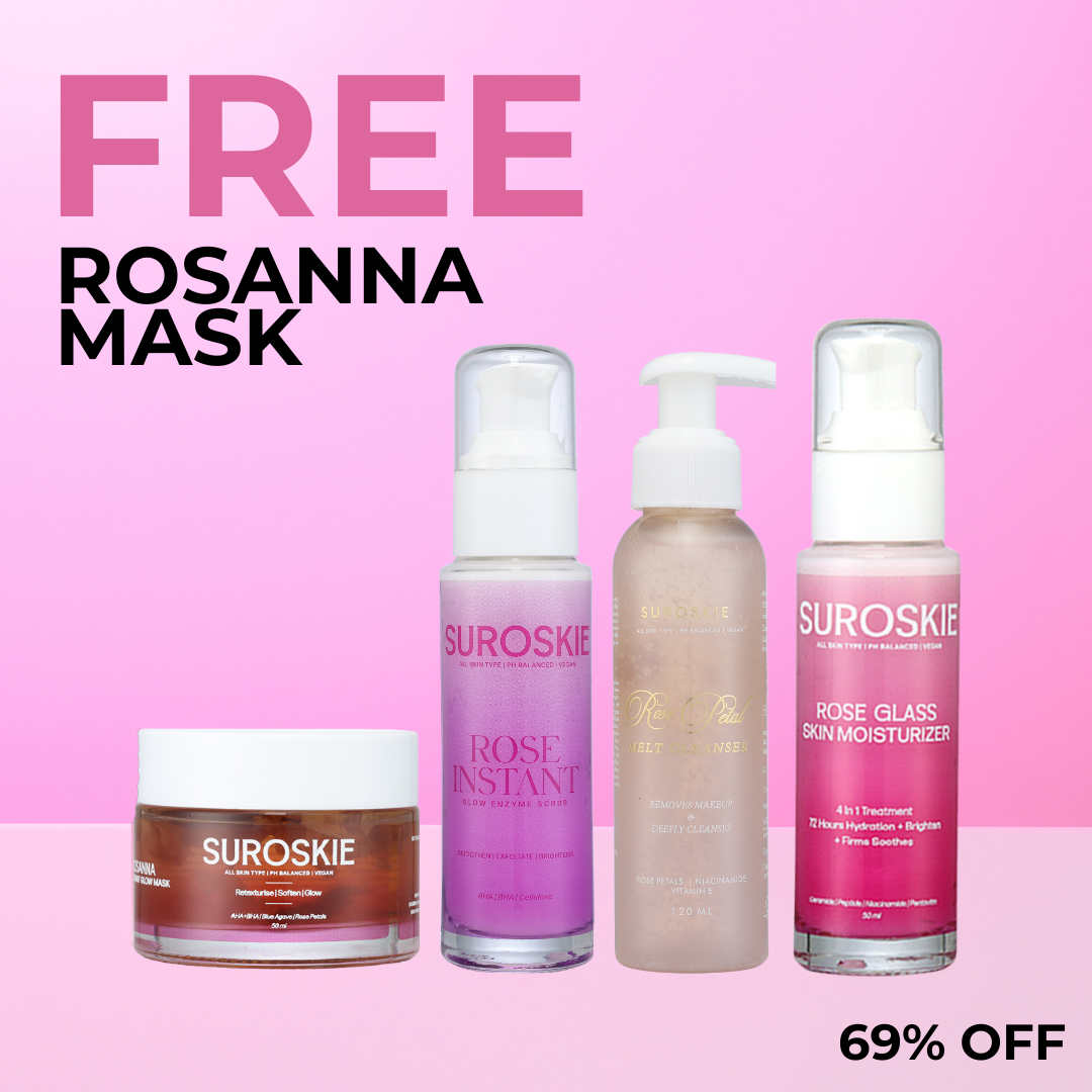 Buy Rose Cleanser + Rose Instant Scrub + Rose Moisturiser  At 1449/- And Get Rosanna Mask Free