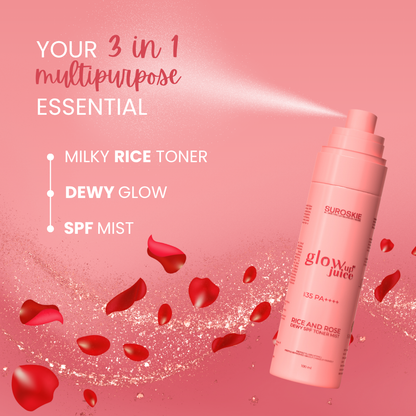 Glow Up Juice Spf 35 PA++++  Rice & Rose Dewy Spf Toner Mist