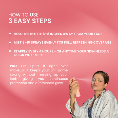 Glow Up Juice Spf 35 PA++++  Rice & Rose Dewy Spf Toner Mist