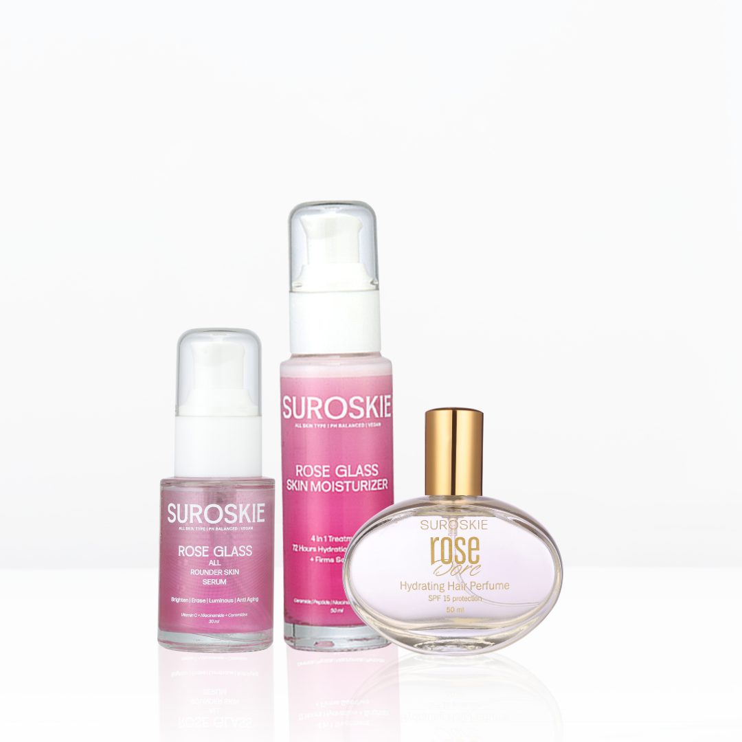 GO- TO SKINCARE COMBO ( 1.All Rounder Serum  +  2.Rose Glass Moisturizer  +  3.Rose Dore )