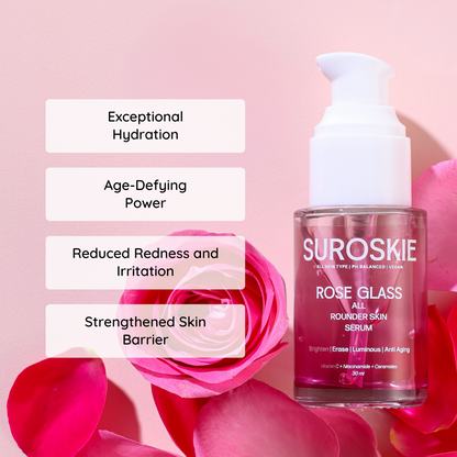 Rose Glass Face Serum - All Rounder Skin Serum
