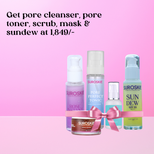 FLAT DEAL @1849/- Get - Pore Cleanser, Pore Toner, Scrub, Mask & Sundew