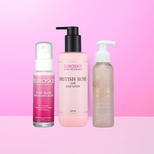 Buy British Rose Body Lotion & Get Moisturizer and Cleanser Free