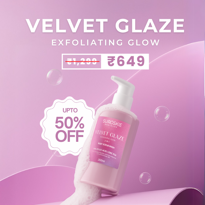 Suroskie Velvet Glaze Exfoliating Glow 2-in-1 Body Scrub Wash