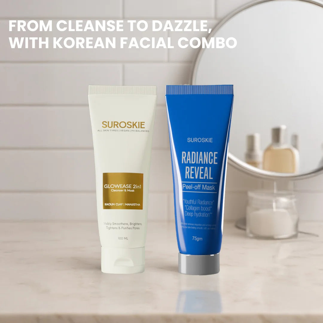 Suroskie Korean Facial Combo (GlowEase + Radiance Reveal)
