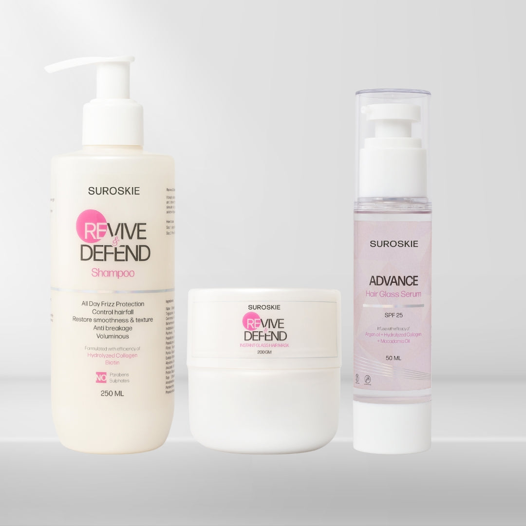 Suroskie Revive & Defend Hair Care Trio (Shampoo + Hair Mask + Hair Serum)