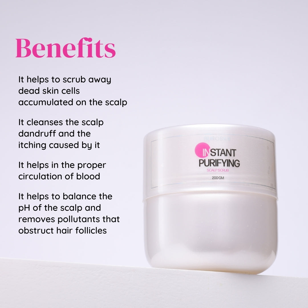 Purifying & Exfoliating Scalp Scrub with Aha Bha for Dandruff, Hair ...