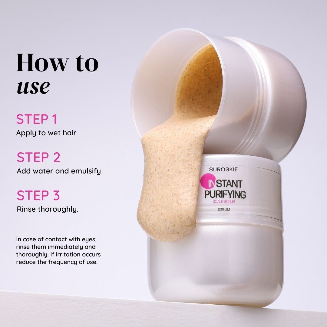 Purifying & Exfoliating Scalp Scrub with Aha Bha for Dandruff, Hair ...