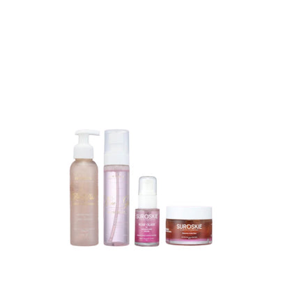 Rose Petal Melt Cleanser + Rose Glass Skin Mist + Rose Glass Serum + Rosanna Glow Mask