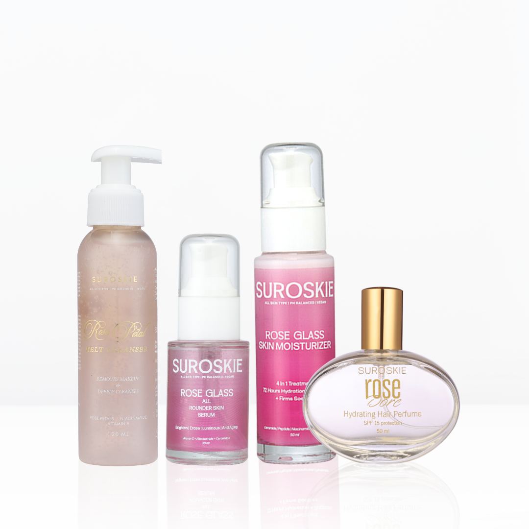 HYDRAPORE CTM ROUTINE COMBO ( 1.Rose Petal Cleanser  + 2.All Rounder Serum  +  3.Rose Moisturizer  +  4.Rose Dore )