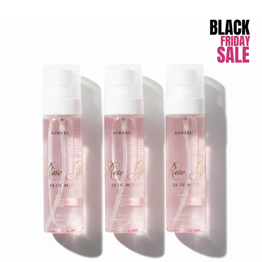 Pack Of 3 Rose Glass Mist