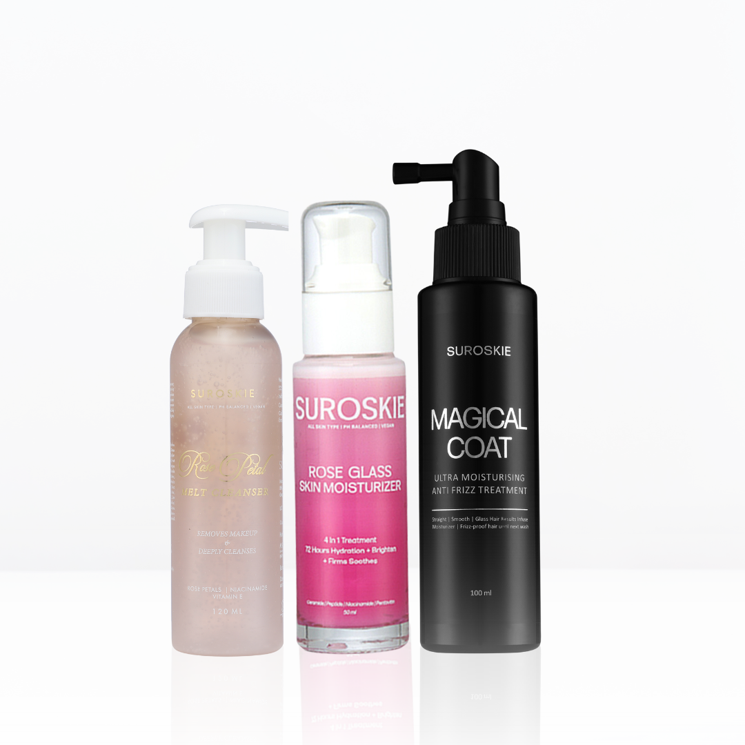 FLAWLESS ROSE CARE COMBO ( 1.Rose Petal Cleanser  +  2.Rose Moisturizer  +  3.Magical Coat )