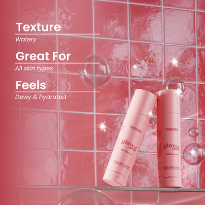 Glow Up Juice Spf 50 PA++++  Rice & Rose Dewy Spf Toner Mist