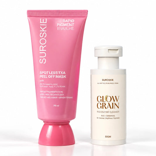 Glow Grain Rice Enzyme Cleanser + Pigmentation Peel-Off Mask