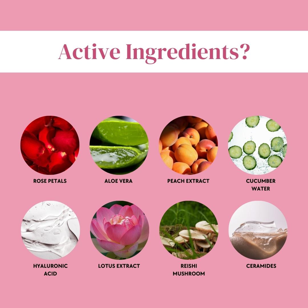 Active Ingredients of Rose Water Mist - Suroskie