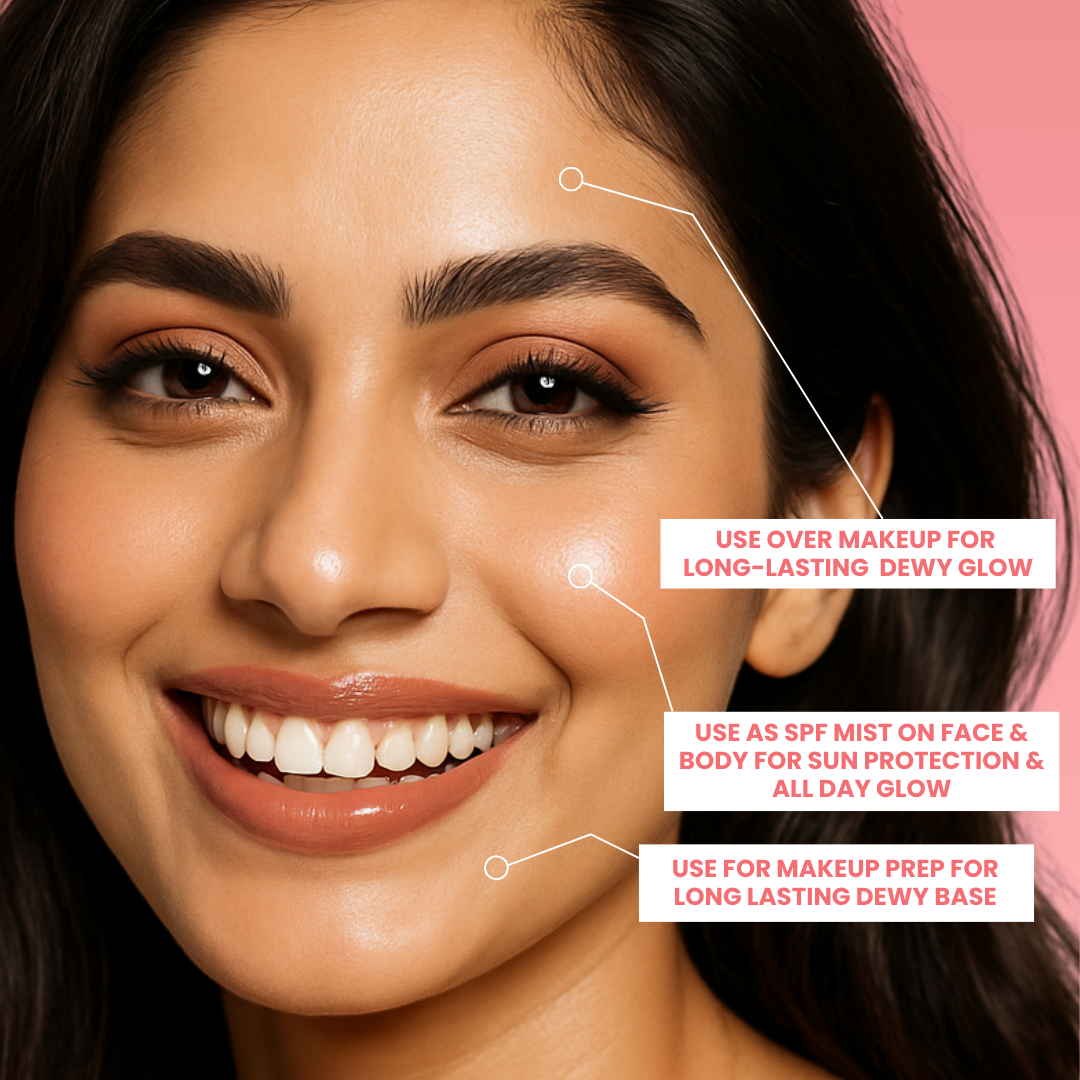 Glow Up Juice Spf 50 PA++++  Rice & Rose Dewy Spf Toner Mist