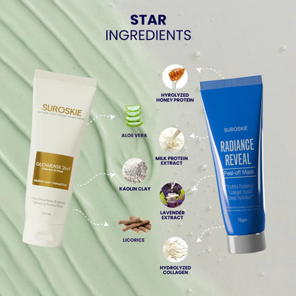 Korean Facial Combo (GlowEase + Radiance Reveal)