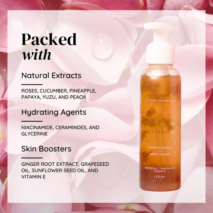 Active Ingredients Used for Rose Petals Melt Cleanser