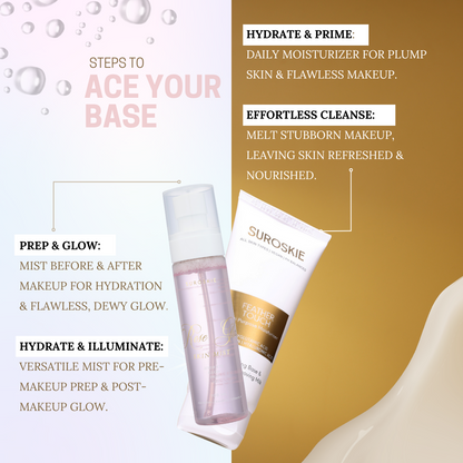 ACE Your Base Combo (RoseGlass Skin Mist + Feather Touch Moisturizer