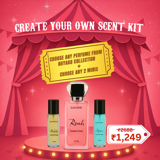 1 Nayaab Perfume + Any 2 Mini Perfume