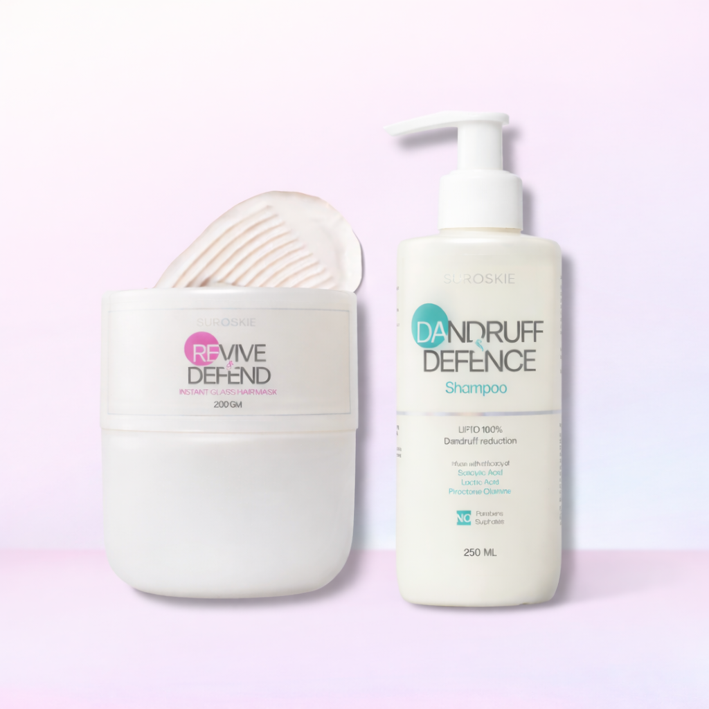 Anti dandruff shampoo + Instant Glass Hair Mask combo
