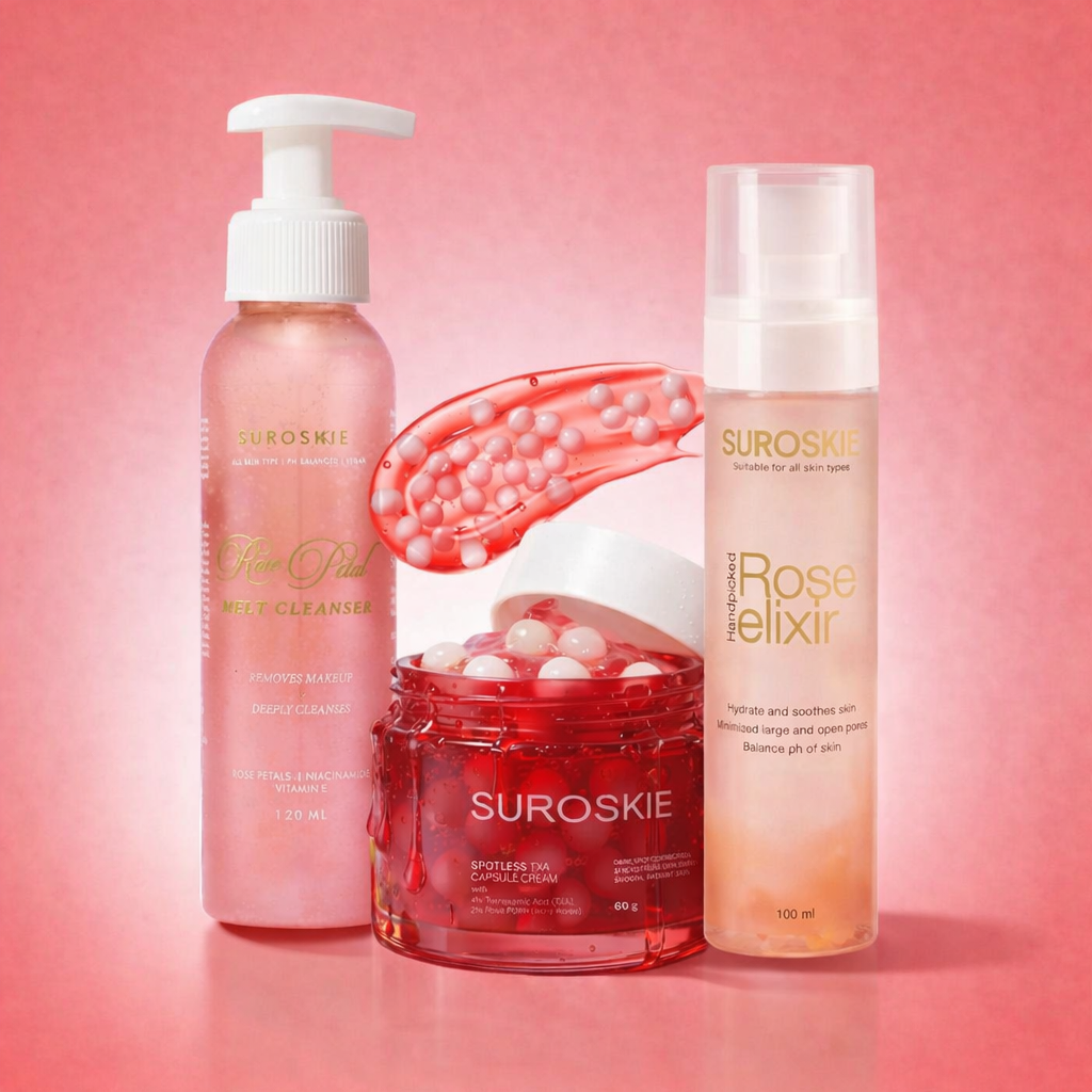 Rose Cleanser + Rose Elixir Combo + Any  Capsule Cream