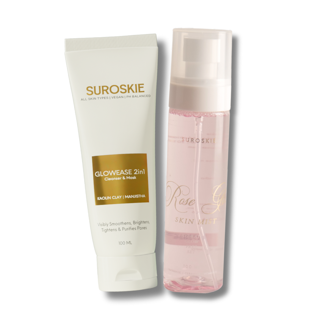 ( SUPER STORE 99 )DETOX AND SLAY (GLOWEASE + ROSE GLASS MIST)