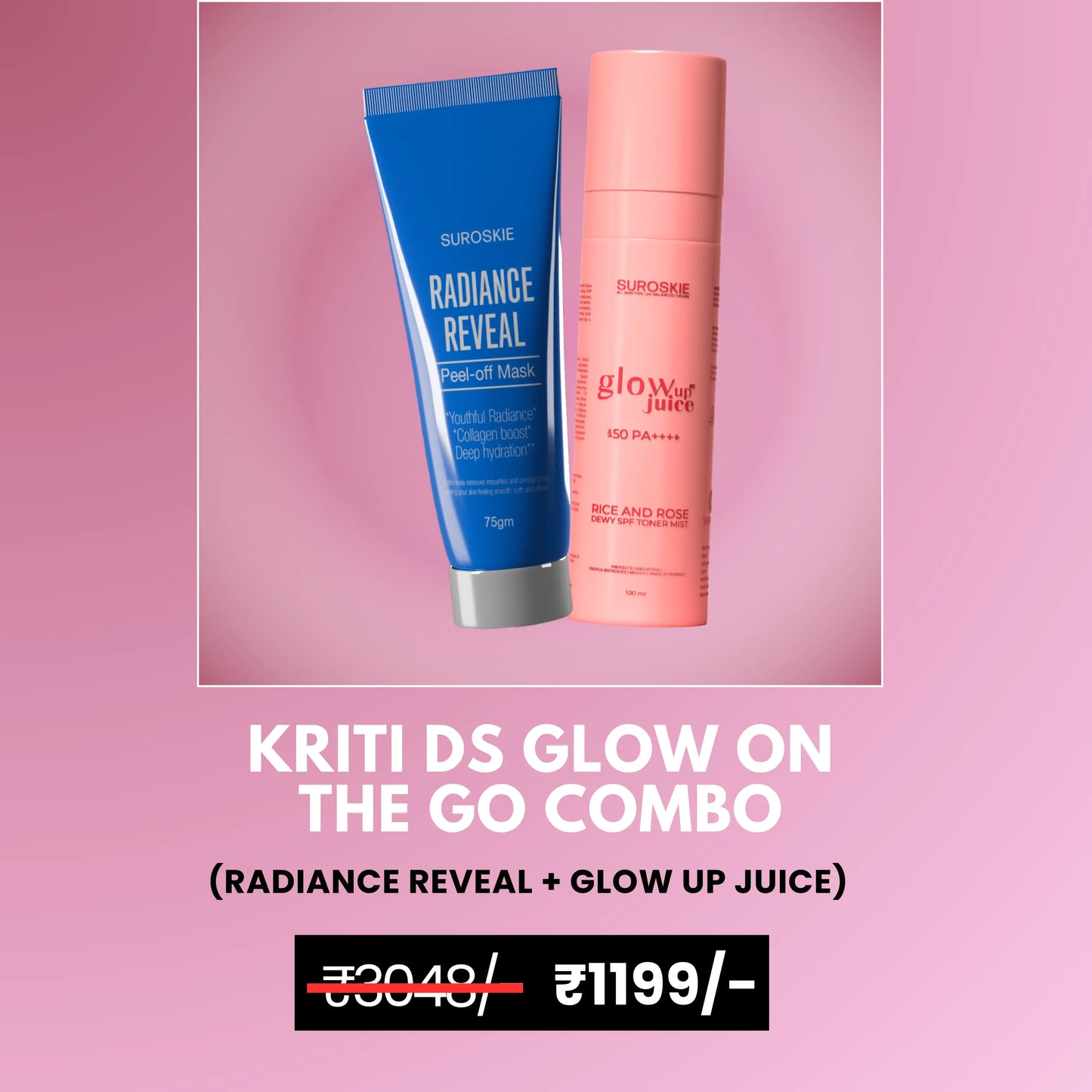 KRITI DS GLOW ON THE GO COMBO (Peel off + Glow Up Juice)