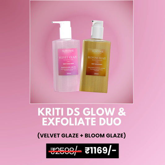 KRITI DS GLOW & EXFOLIATE DUO  (Velvet Glaze + Bloom Glaze)