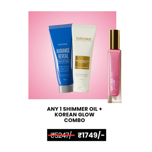 Shimmer Oil + Peel Off Mask + Glow Up Serum