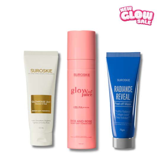 Korean Facial Combo ( Glow Ease + Radiance Reveal + Glow Up Juice )