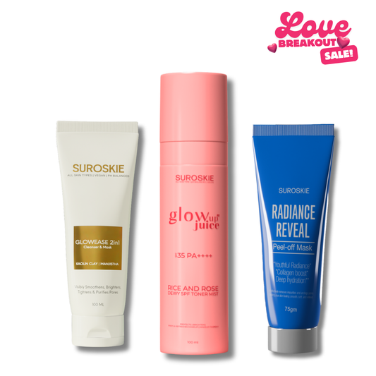 Korean Facial Combo ( Glow Ease + Radiance Reveal + Glow Up Juice )